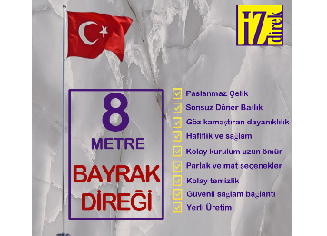 8 Metre Bayrak Direği